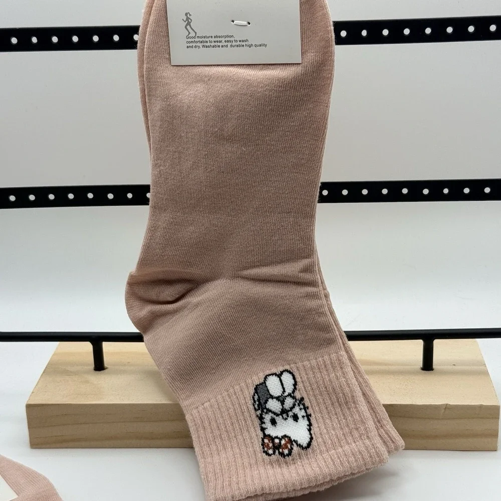 Hello Kitty  FashionSocks 3 Pair Set Women Pink  Crew Socks Cute Gift 9-11